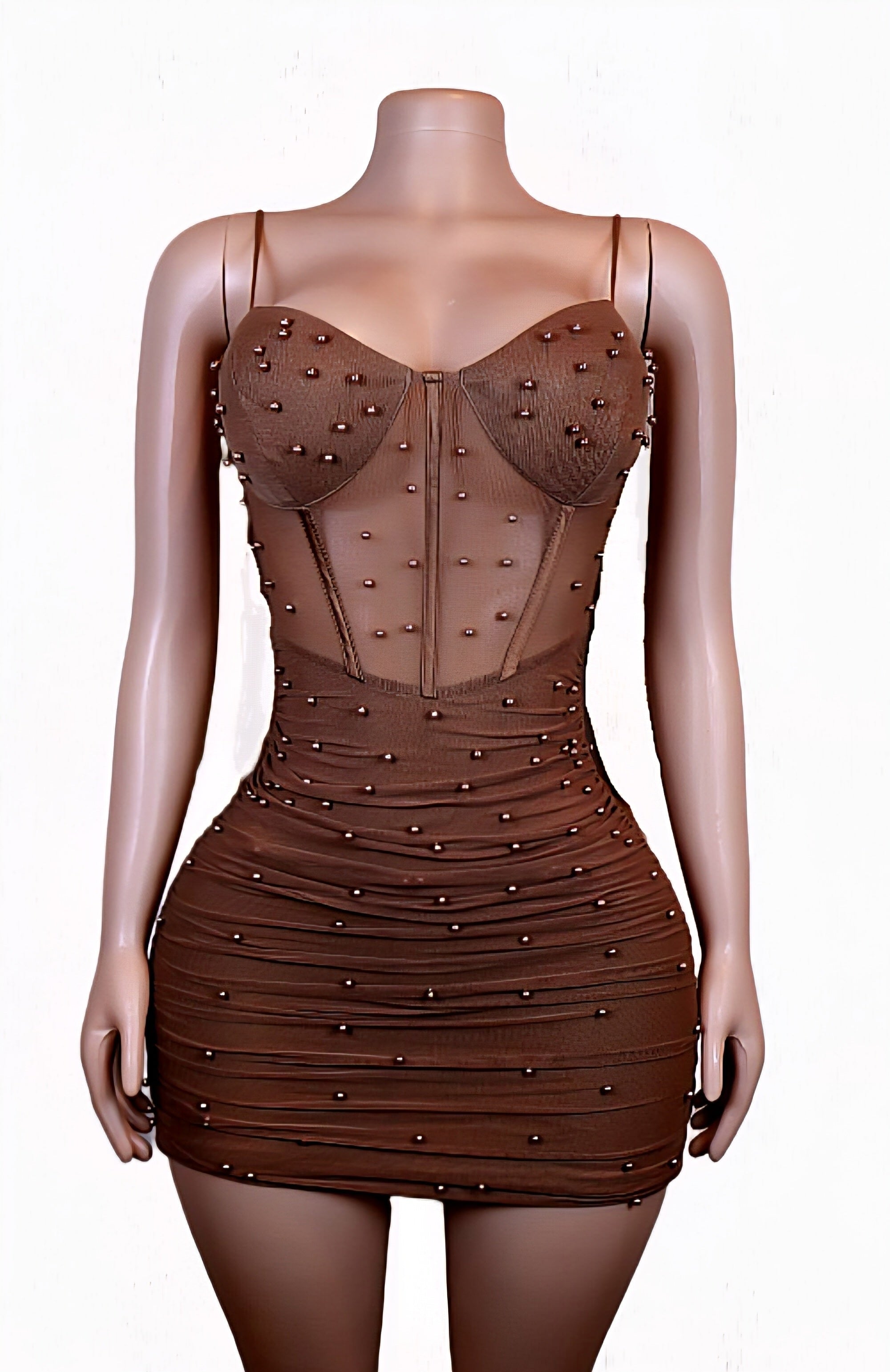Mini Mesh Dress
Mocha Mousse